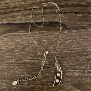 Sterling Silver Peas In Pod Necklace